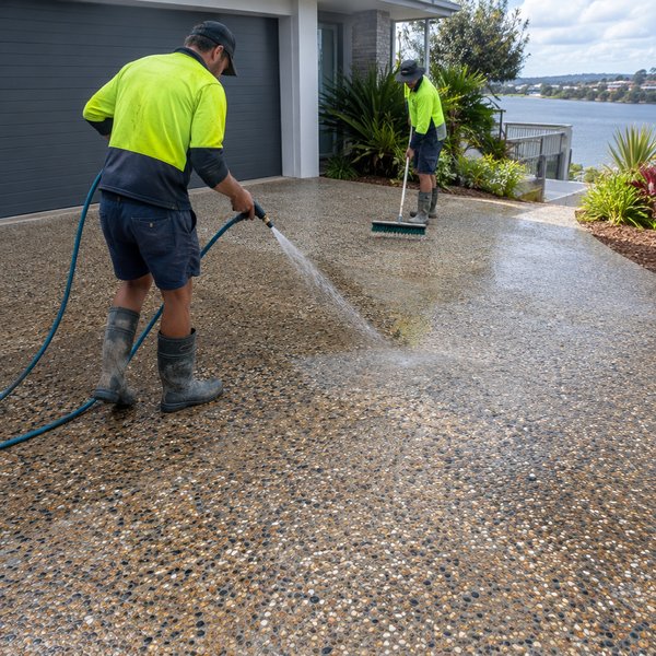 Decorative Concrete & Driveways - Pouring, Screeding and Finishing the Surface in Lake Macquarie