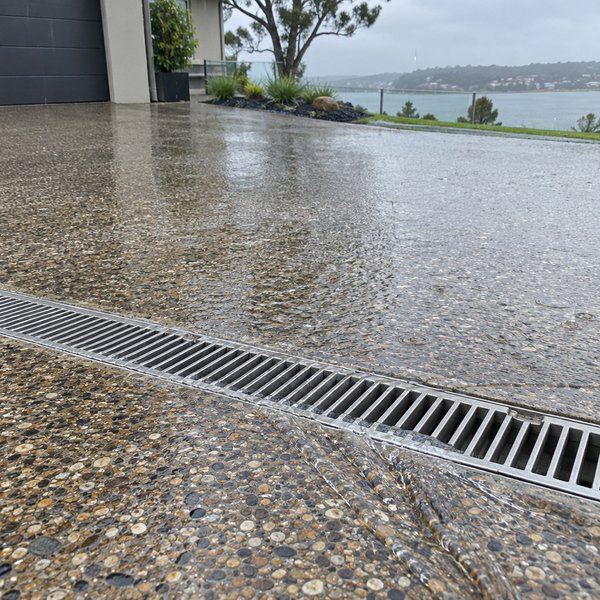 Water Moves Off the Driveway, Not Into the Garage - Decorative Concrete & Driveways in Lake Macquarie