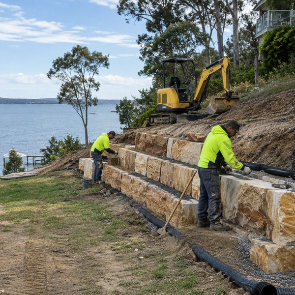 Waterfront & Acreage Landscaping - Earthworks, Drainage and Retaining Walls in Lake Macquarie